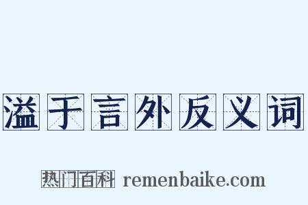 溢于言外反义词是什么意思的图片